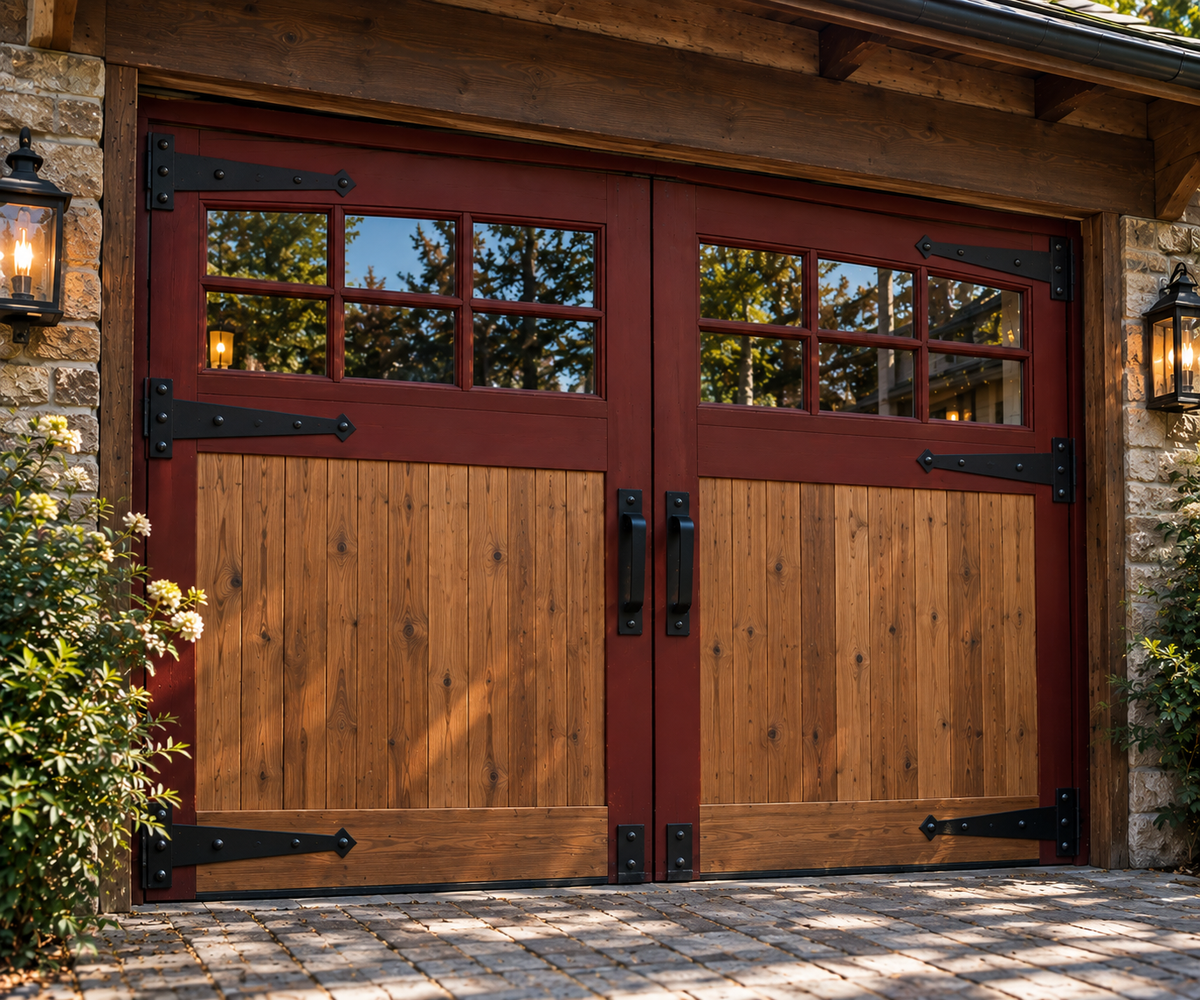 The Split Rail Swing-Out Garage Door