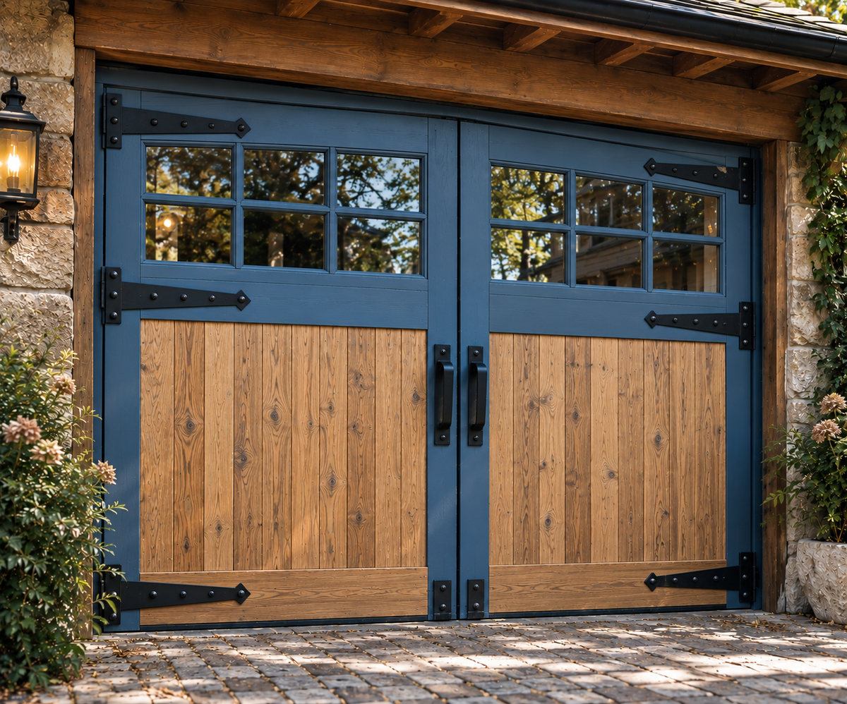 The Split Rail Swing-Out Garage Door