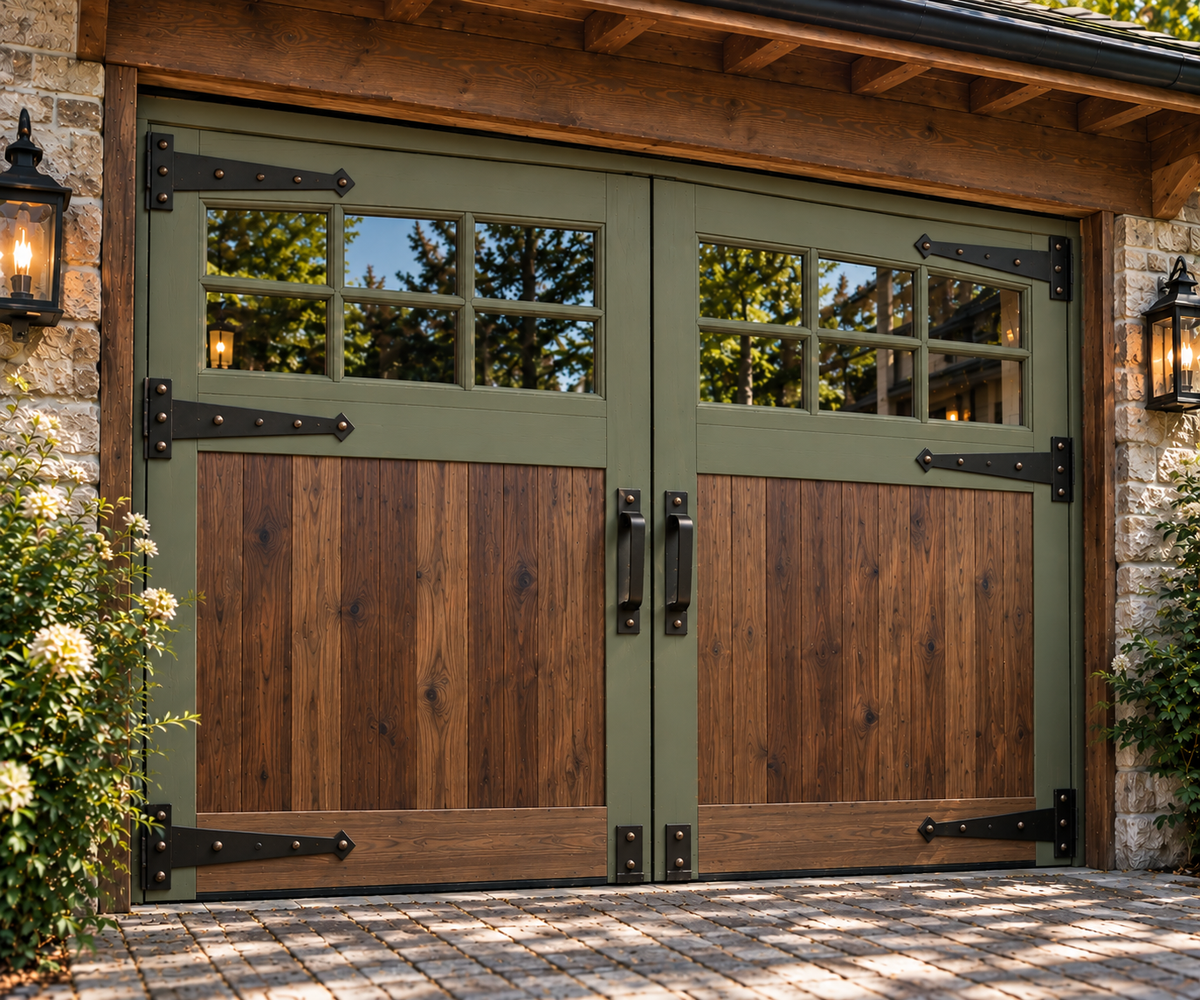 The Split Rail Swing-Out Garage Door
